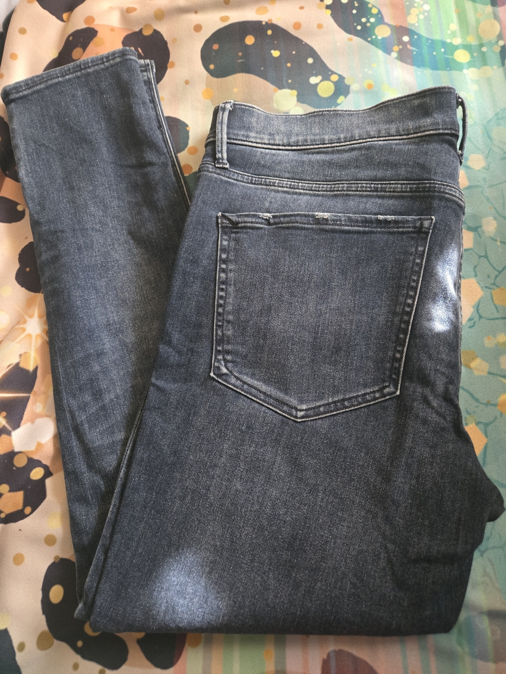 Express Women's Skinny Jeans in Dark Blue Wash